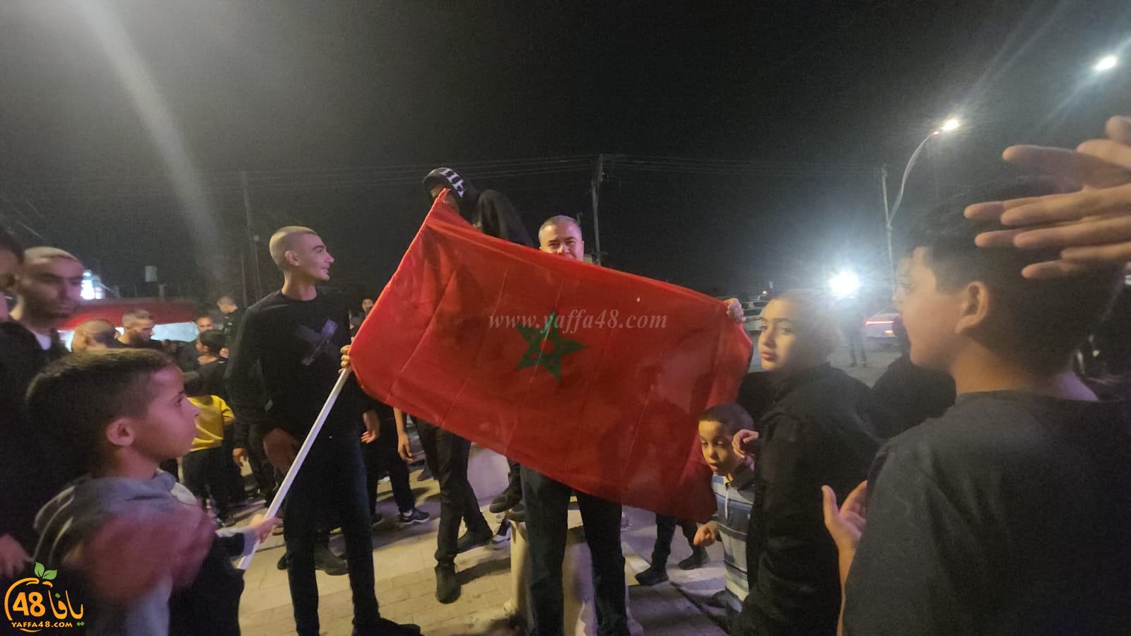  فرحة أهالي اللد بالتأهل التاريخي للمنتخب المغربي 